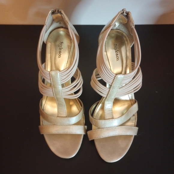 Style & Co gold heels size 6.5m - Picture 6 of 6